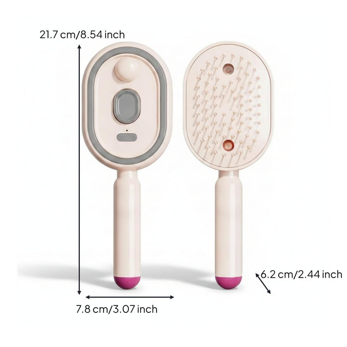 SteamGlow | 3-in-1 Electric Hair Straightener & Massage Brush