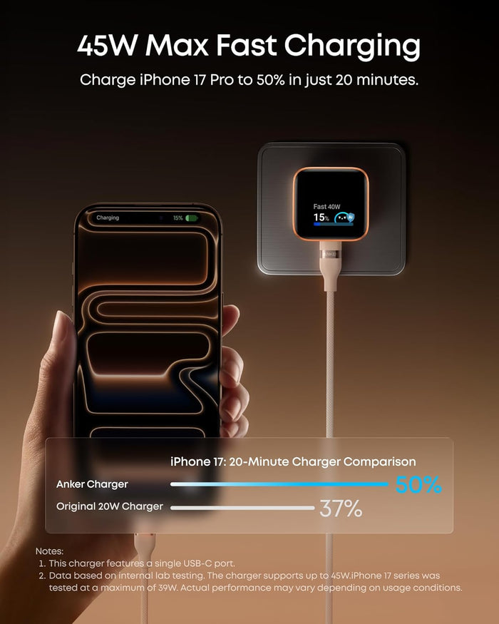 NanoCharge 45W Foldable Fast Charger