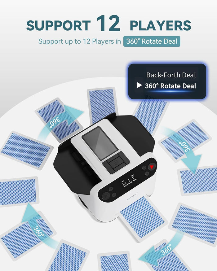 DealMaster 360° Auto Card Shuffler & Dealer