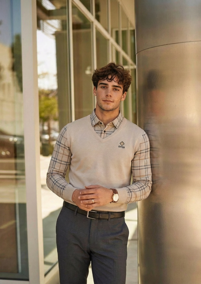 Eminence Plaid Knit Sweater