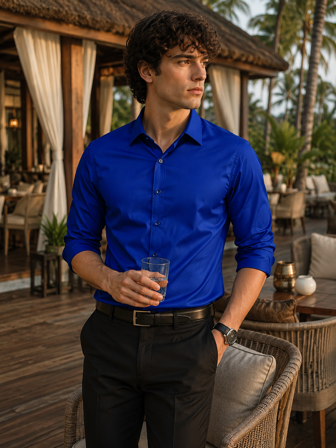 Royal Blue Classic Soft-Touch Shirt