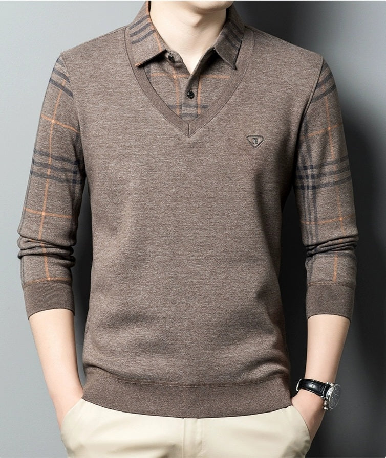 Heritage Plaid Layer Knit Shirt