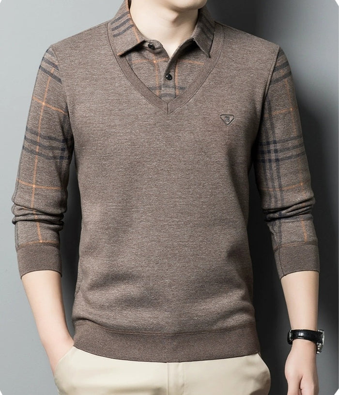 Heritage Plaid Layer Knit Shirt