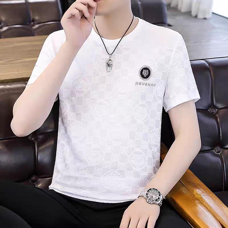 Ivory Crest Embossed T-Shirt