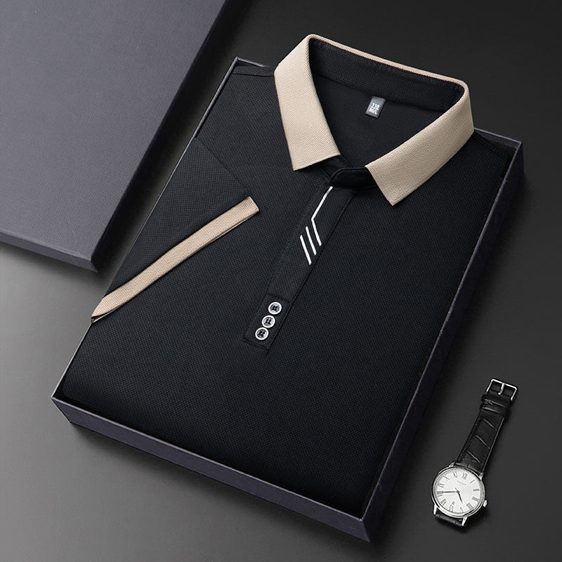 Ivory Contrast-Collar Polo