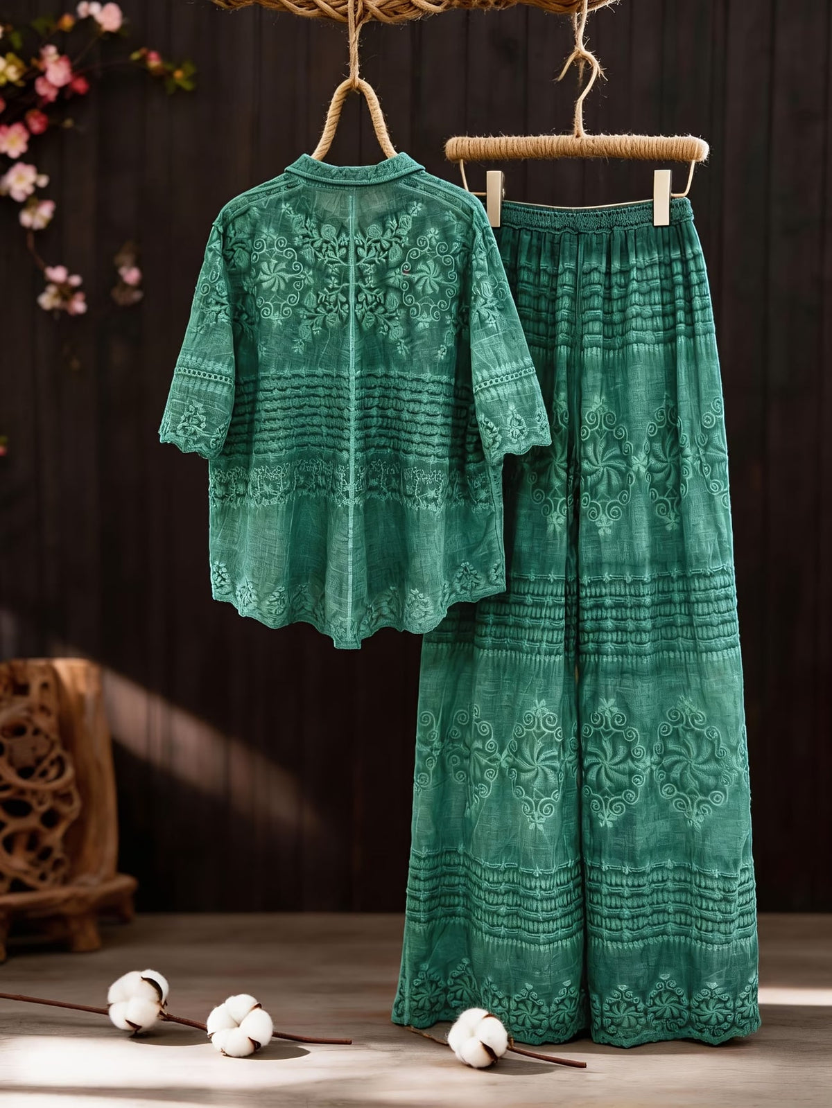Women's Floral Printed Shirt Pant Set