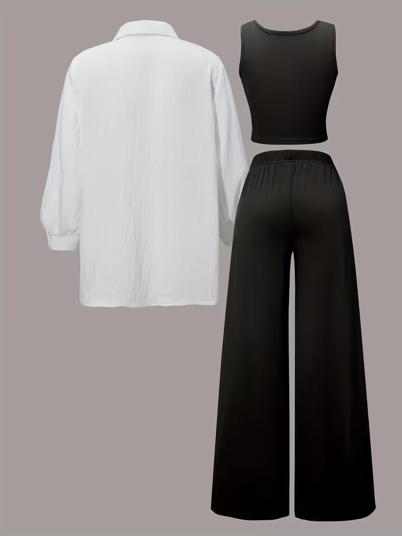 Classic Contrast 3-Piece Co-Ord Set