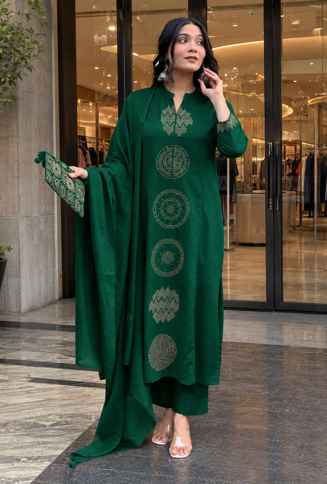 Women's Premium Printed Kurta Pant & Dupatta Set