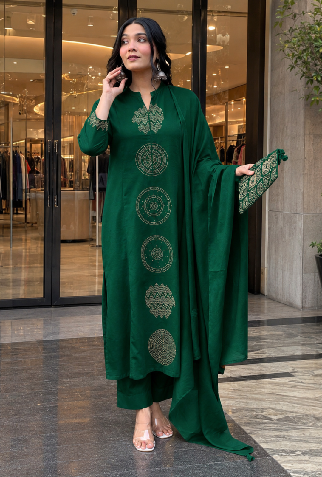 Women's Premium Printed Kurta Pant & Dupatta Set