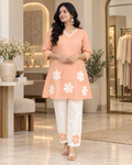 Women's Floral Embroidered Kurta Pant Set