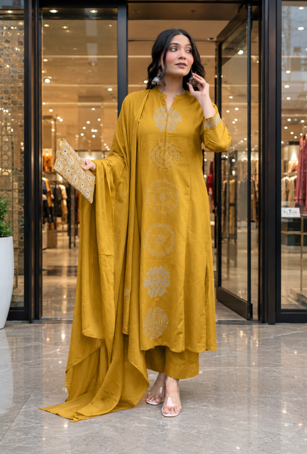 Women's Premium Printed Kurta Pant & Dupatta Set