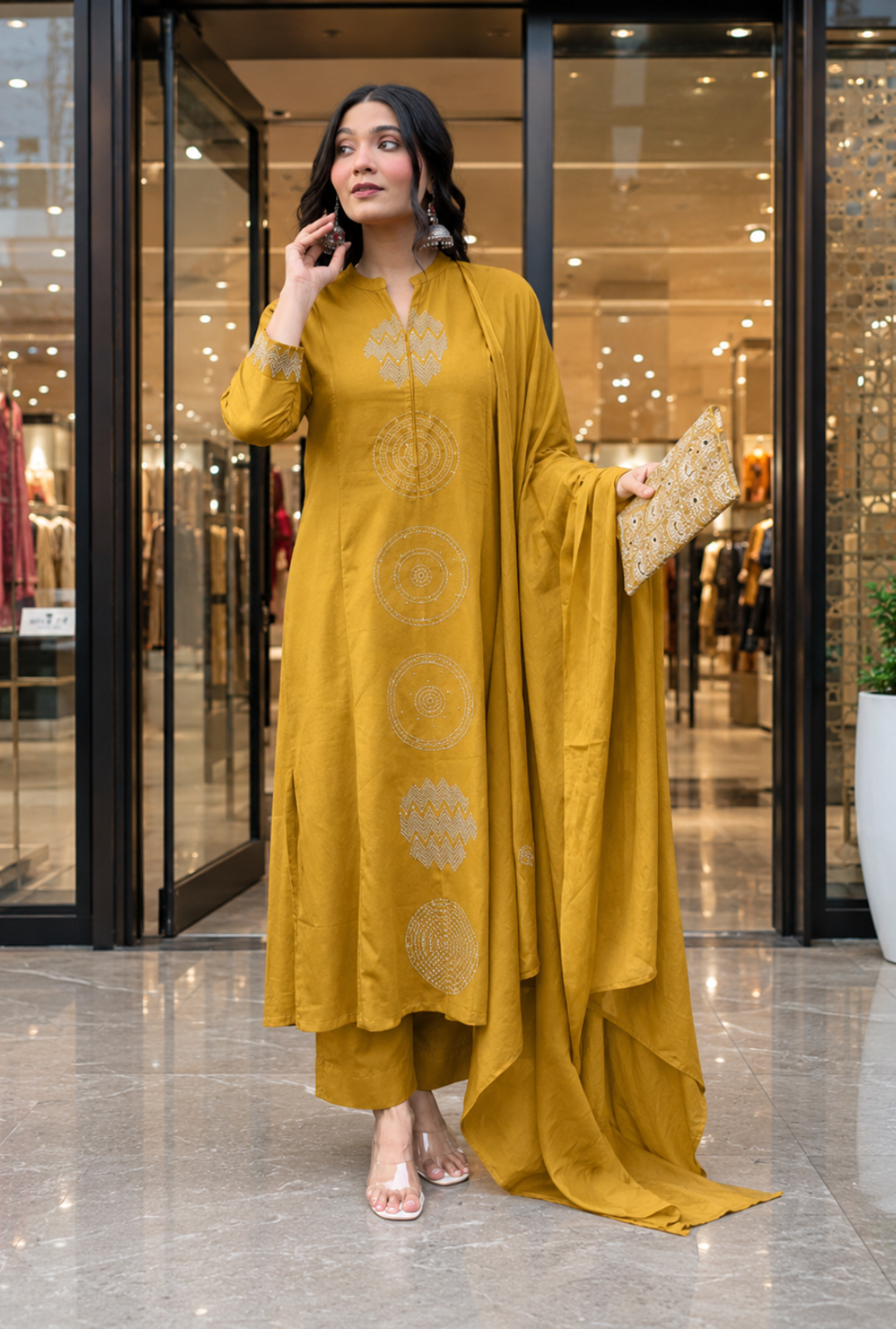 Women's Premium Printed Kurta Pant & Dupatta Set