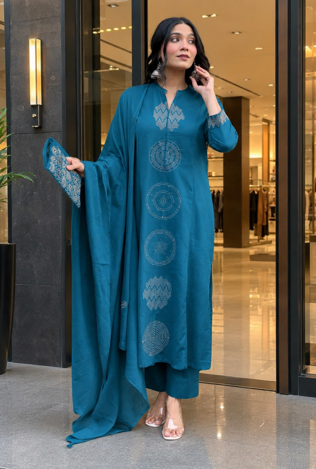 Women's Premium Printed Kurta Pant & Dupatta Set