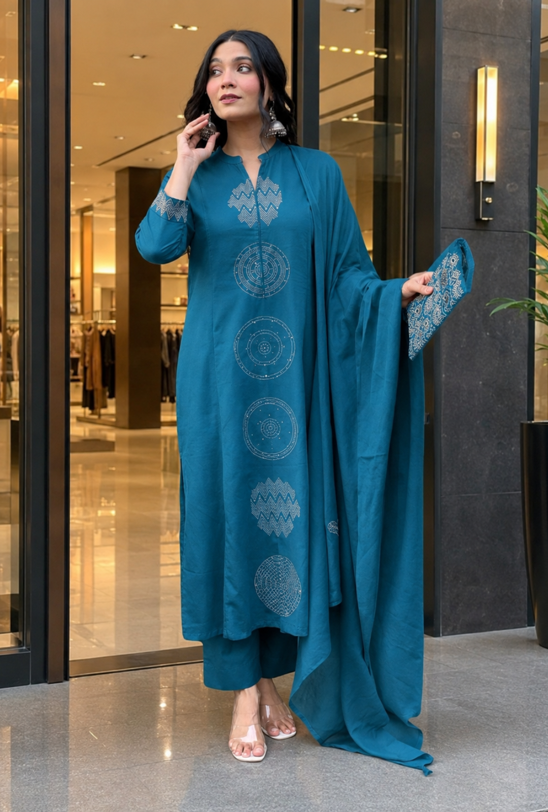 Women's Premium Printed Kurta Pant & Dupatta Set