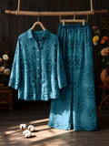 Women's Floral Printed Shirt Pant Set