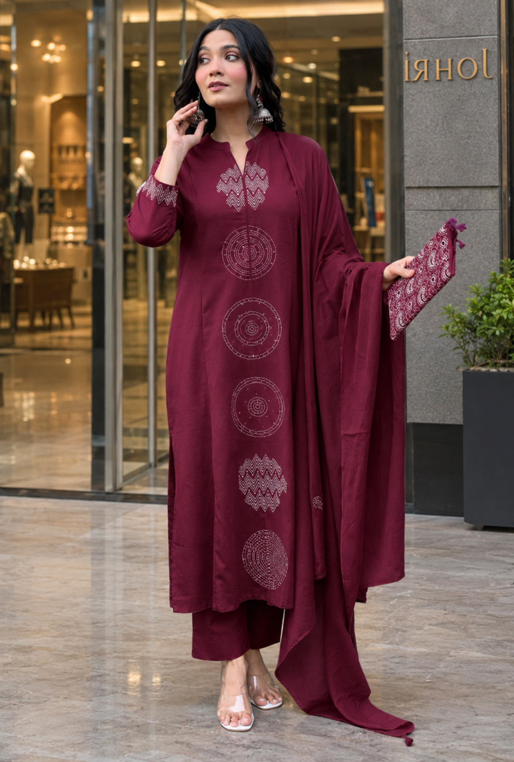 Women's Premium Printed Kurta Pant & Dupatta Set