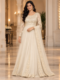 Emerald Noor Embroidered Anarkali Gown with Dupatta