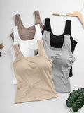 5PC Seamless Padded U-Neck Camisole