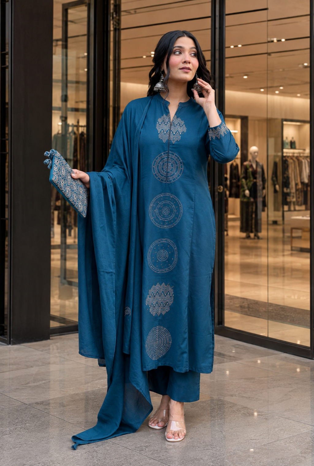 Women's Premium Printed Kurta Pant & Dupatta Set