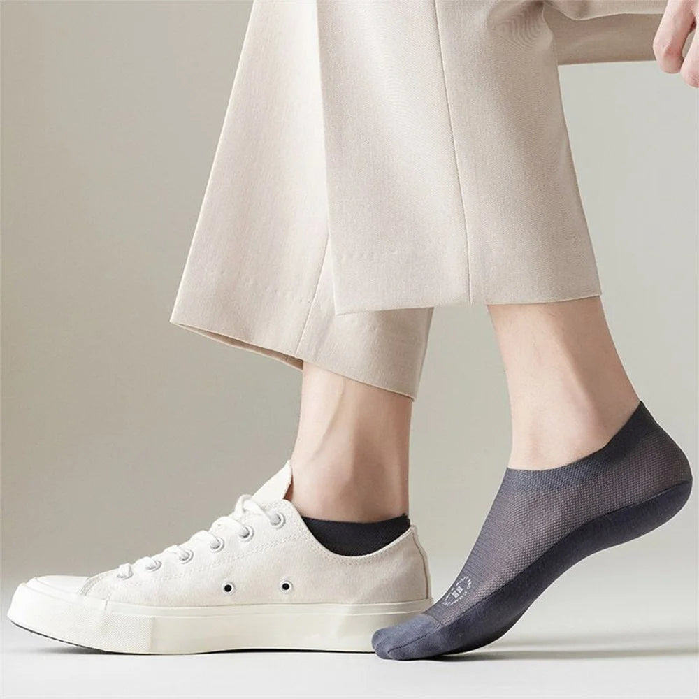 AeroGlide Invisible Mesh No-Slip Socks (6 Pairs)