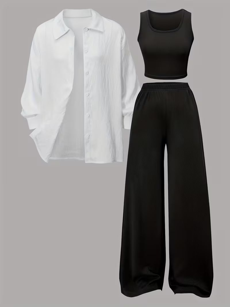 Classic Contrast 3-Piece Co-Ord Set
