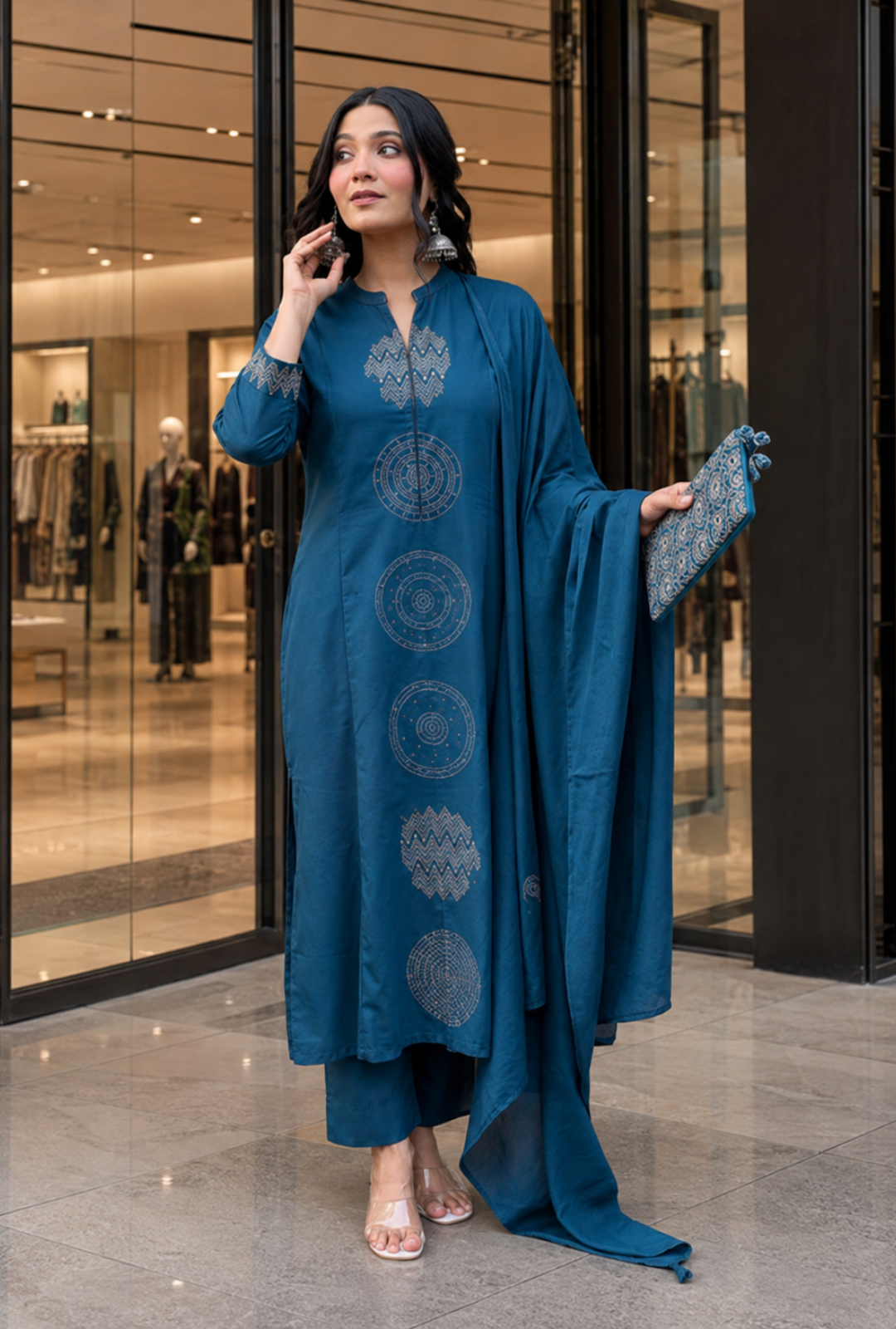 Women's Premium Printed Kurta Pant & Dupatta Set