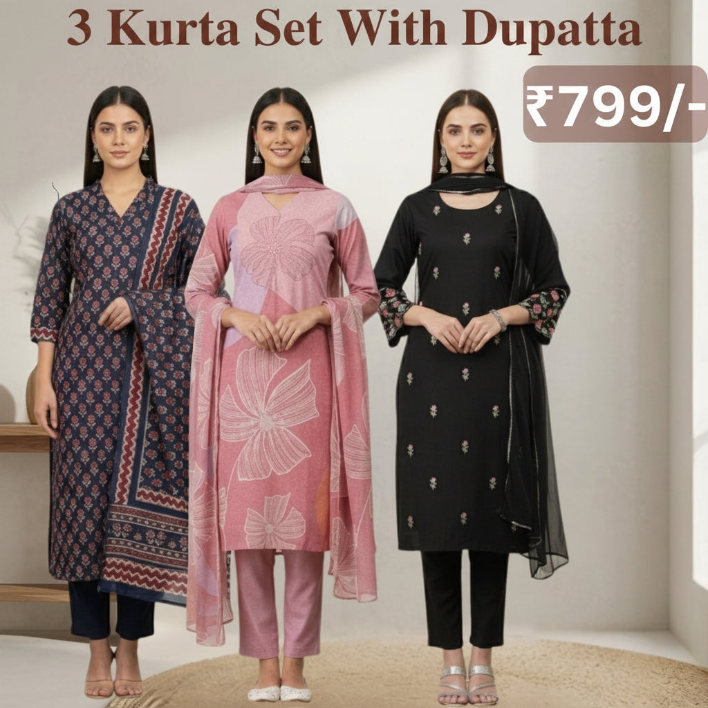 Classic Weave Cotton Kurta Set