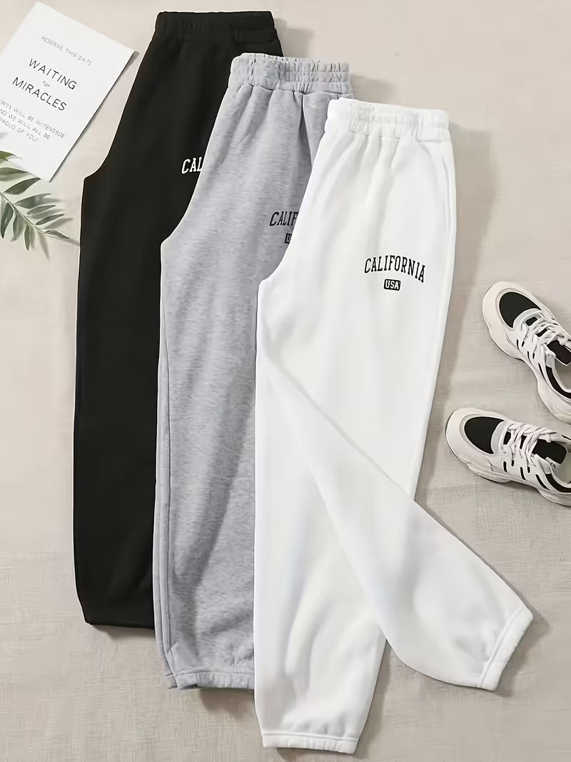 Pack of 3 Comfortable Joggers – Black, Grey & White