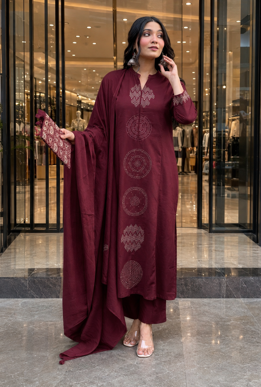 Women's Premium Printed Kurta Pant & Dupatta Set