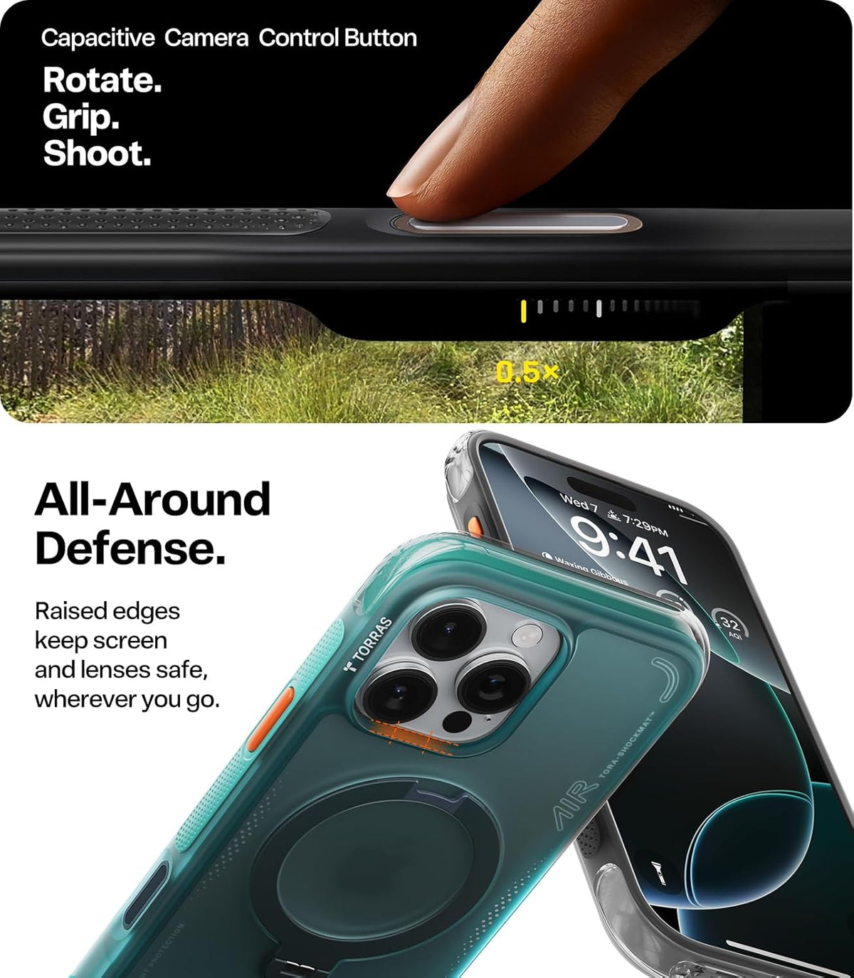 AirGuard 360° Magnetic Shockproof Case for iPhone 16 Pro