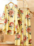 Women's Retro Bohemian Geometric Print Casual Co-Ord Set