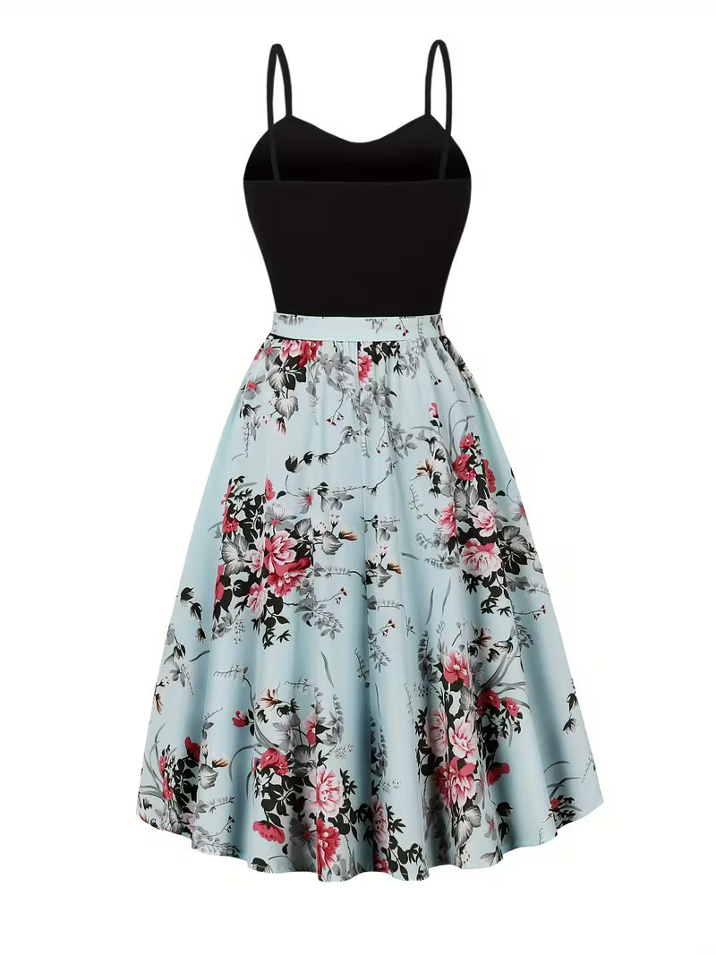 Midnight Bloom 2-Piece Midi Dress Set