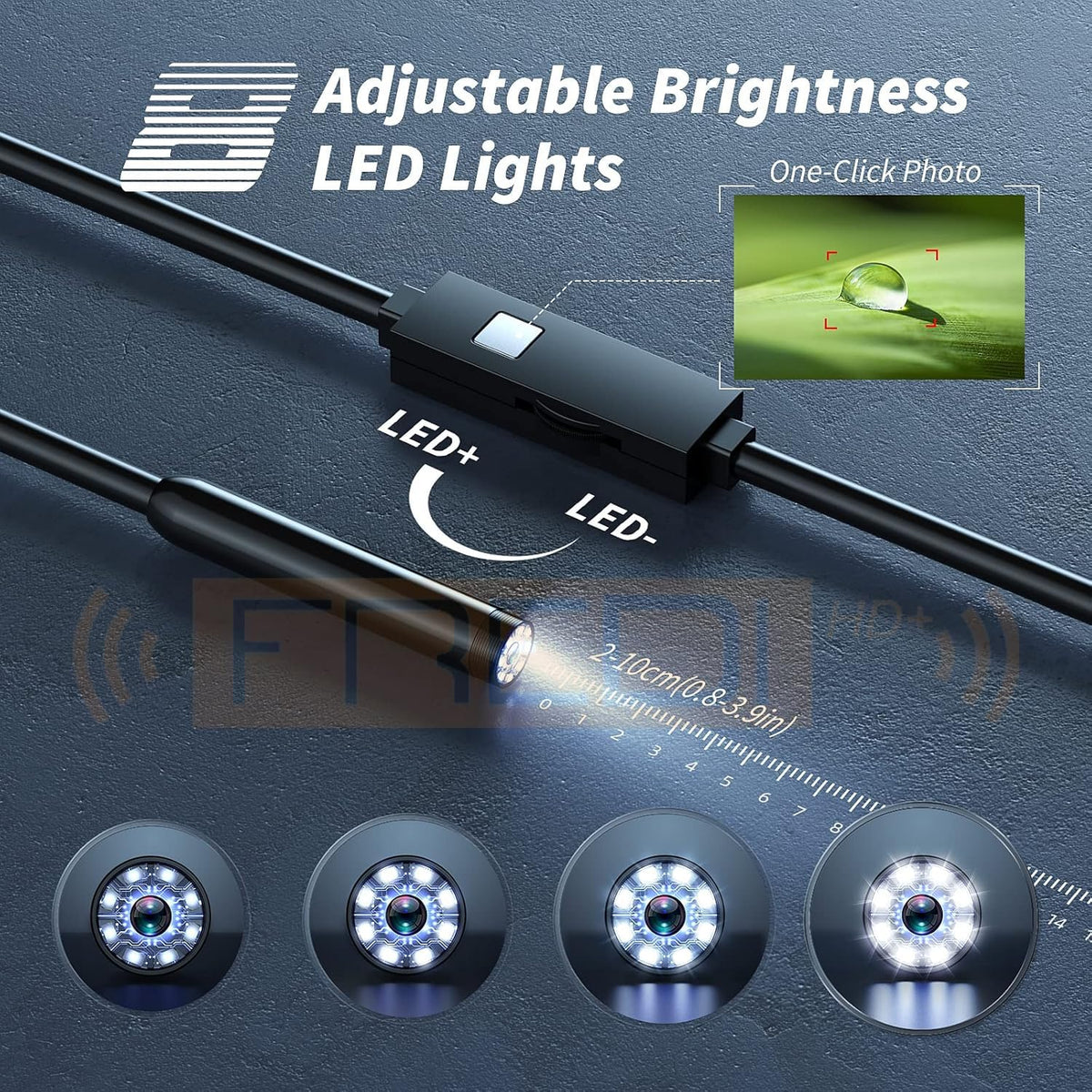 Endoscope Camera – Compatible with Android & iPhone - Plug and Play