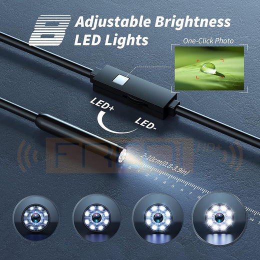 Endoscope Camera – Compatible with Android & iPhone - Plug and Play