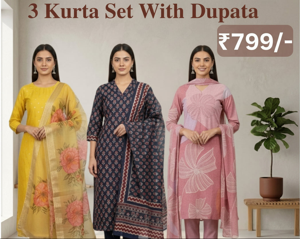 Sunlit Zari Cotton Kurta Set
