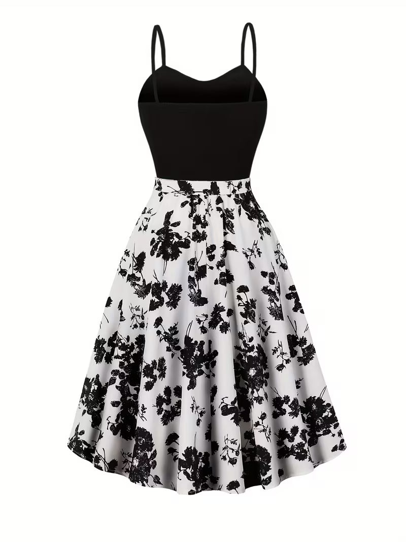 Midnight Bloom 2-Piece Midi Dress Set