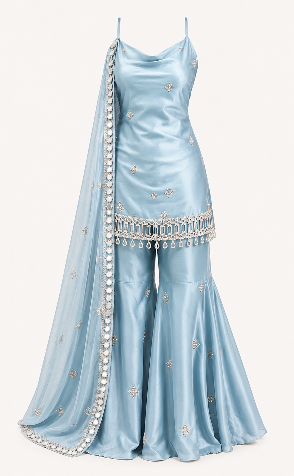 Women's Premium Embroidered Sharara Set