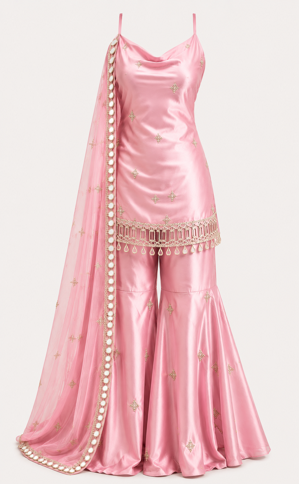 Women's Premium Embroidered Sharara Set