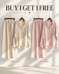 Relaxed Shirt &amp; Wide-Leg Pants Co-Ord Set