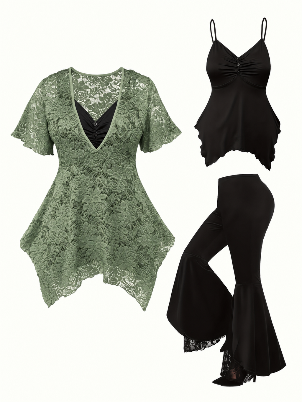 Women's Lace Tunic &amp; Pants Set