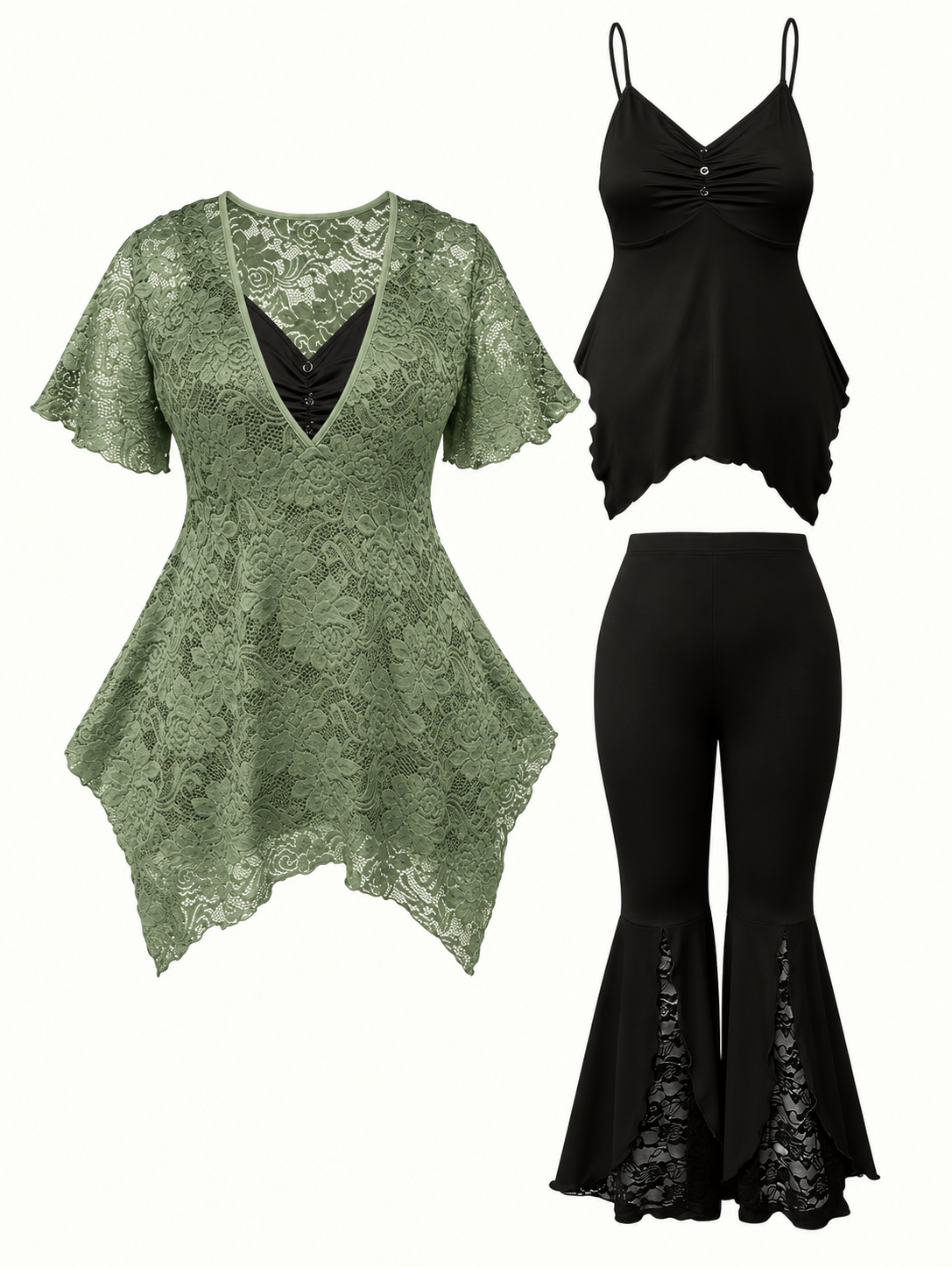 Women's Lace Tunic &amp; Pants Set