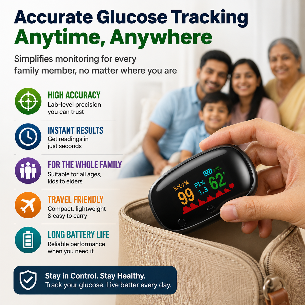 High-Precision Glucose Monitoring Device | Imported From USA | 🚨Limited Stock Available🚨