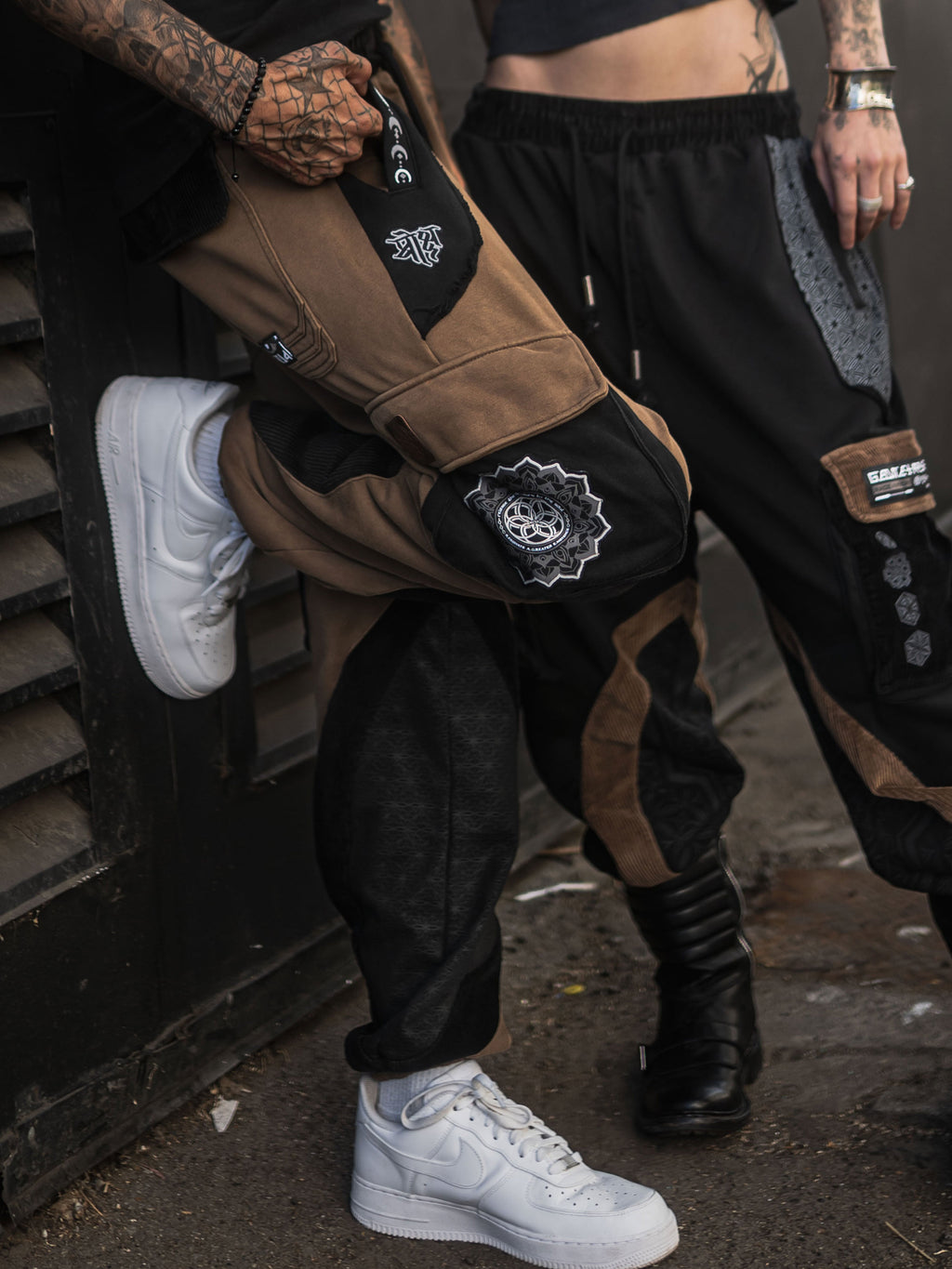 MOKSHA मोक्ष ✦ Tan/Black ✦ Corduroy Flow Joggers