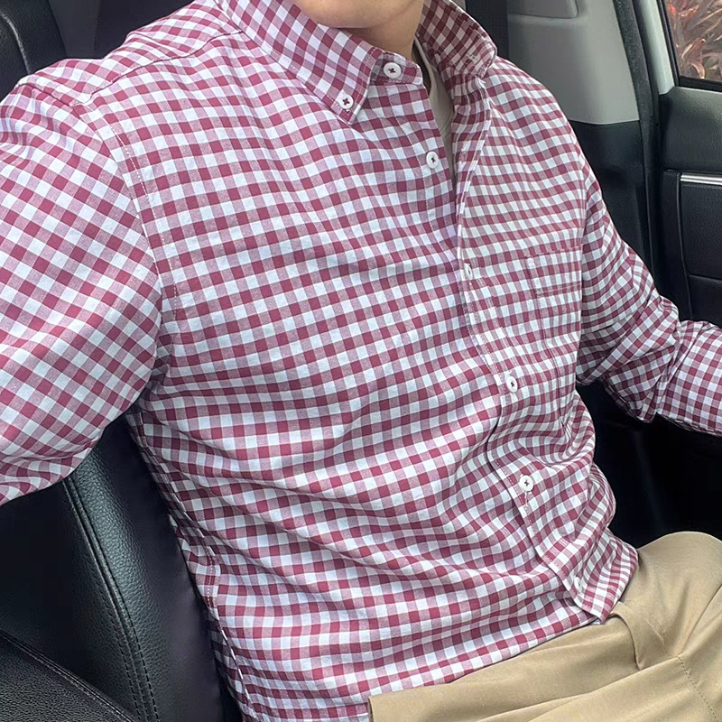 Oxford Red Classic-Fit Check Shirt