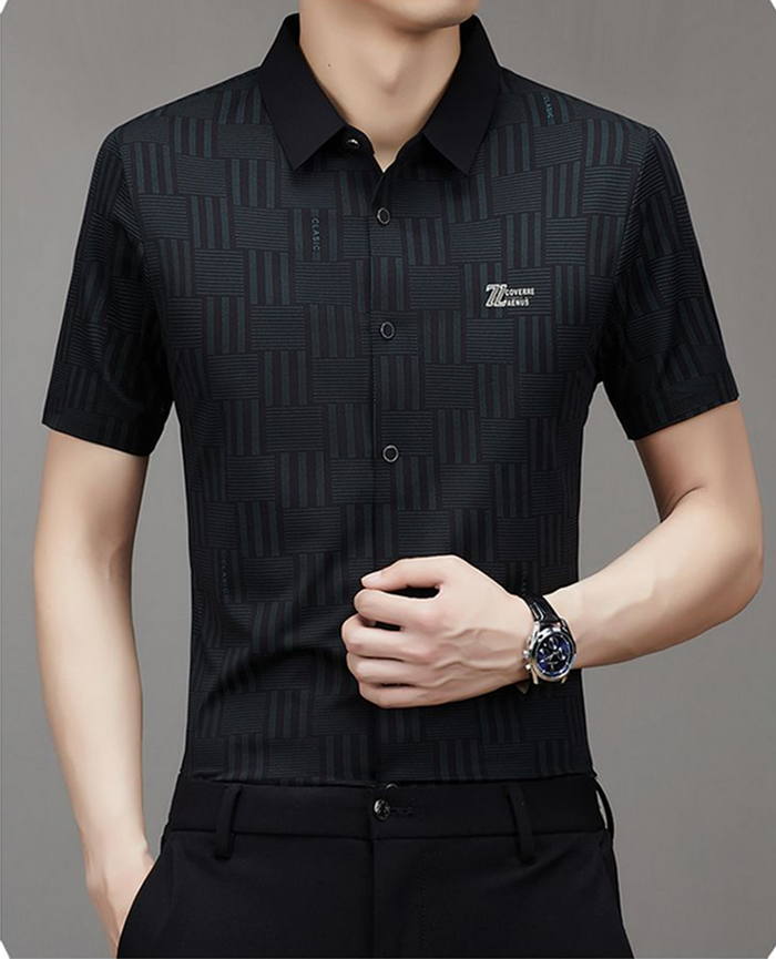 Eclipse Grid Stitchless Luxe Shirt