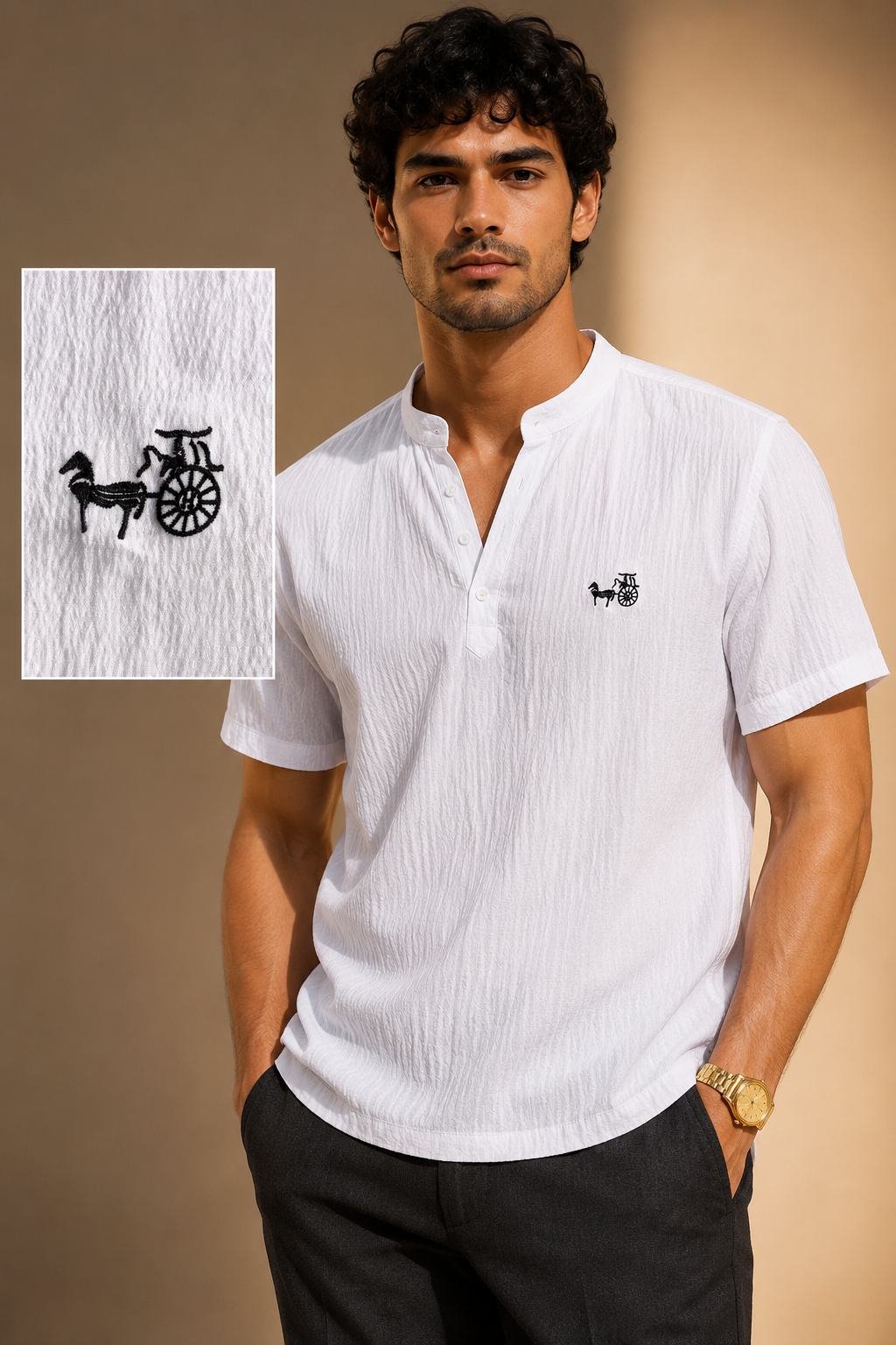 Carriage Crest Embroidered Shirt