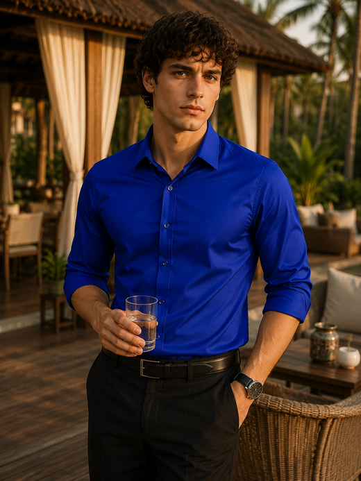 Royal Blue Classic Soft-Touch Shirt