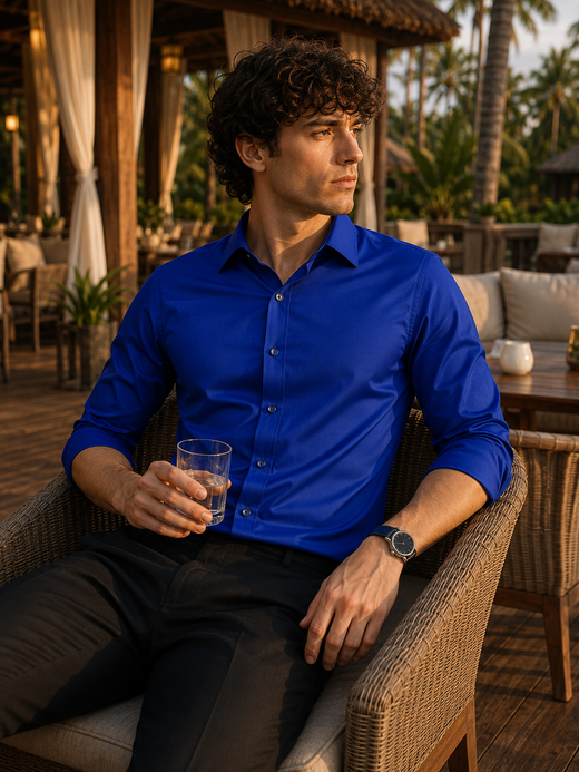 Royal Blue Classic Soft-Touch Shirt