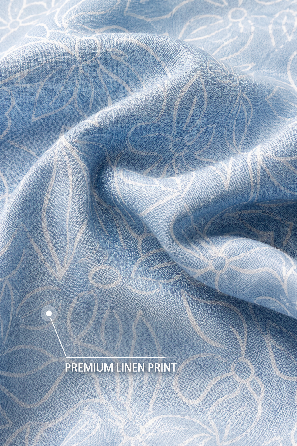 Islewind Sky Floral Linen Shirt