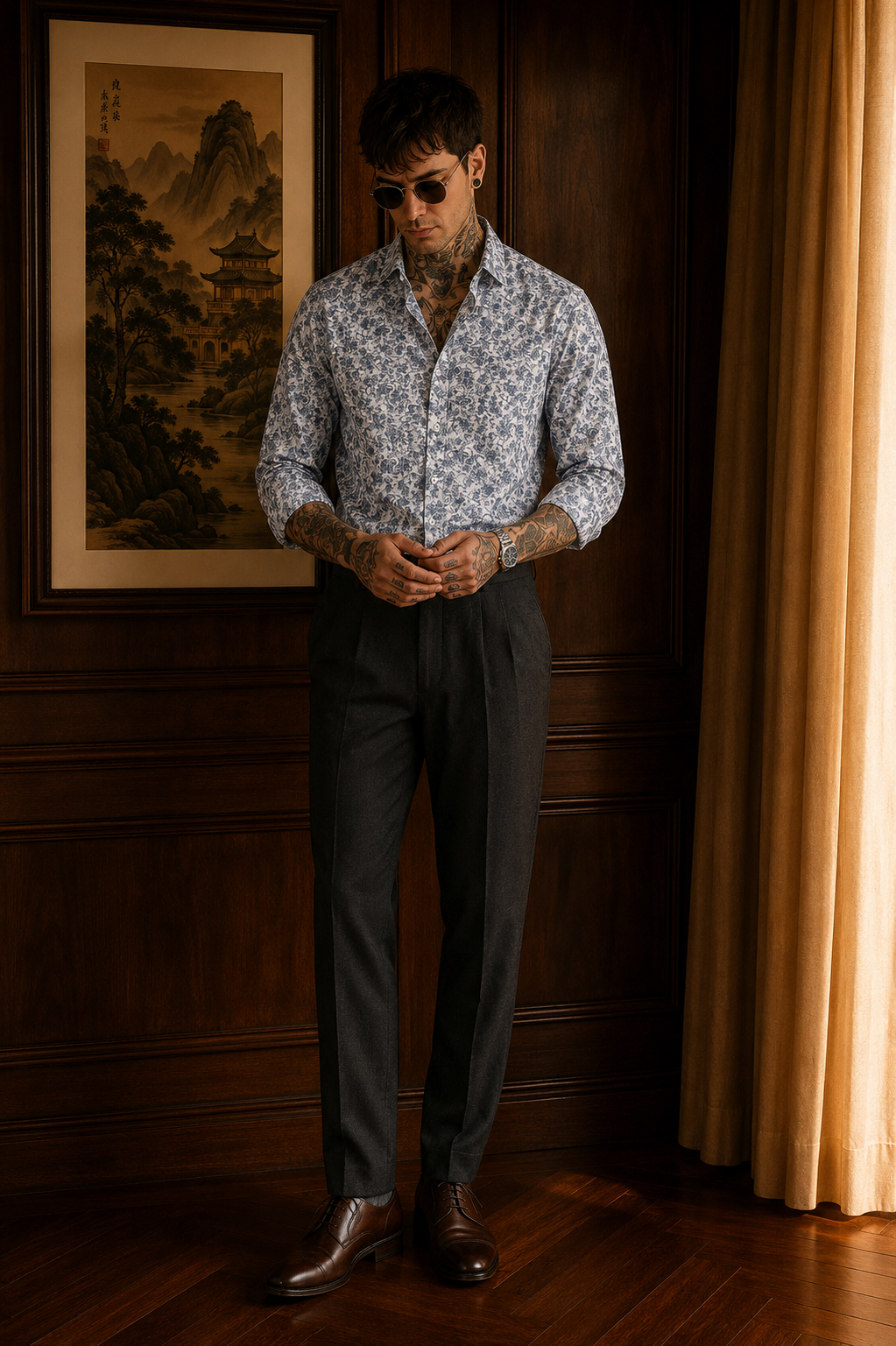Islewind Floral Premium Linen Shirt